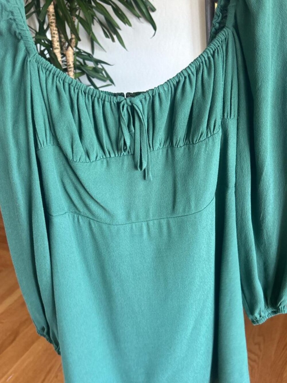 Aritzia Sunday Best Green Long Sleeve Mini Dress Size S